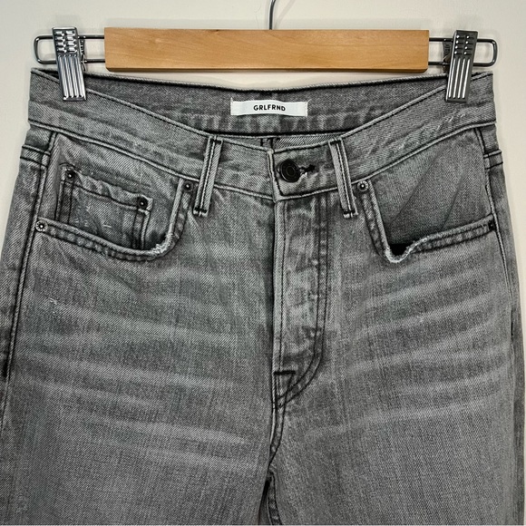 GRLFRND The Karolina High Rise Distressed Ripped Jeans in Lead Size 25 - Picture 11 of 12